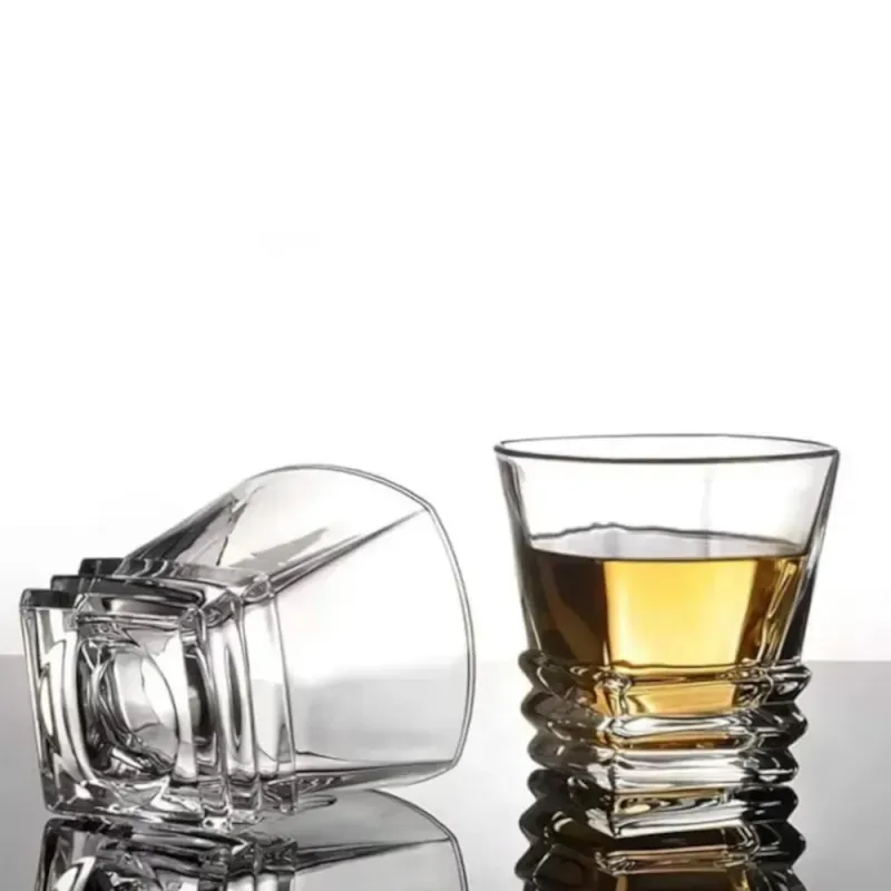 Casa si Gradina - Bucatarie si vesela - Cani si pahare - Pahare - Set 6 Pahare din Sticla Transparenta cu Model in Relief, Capacitate 85ml, Ideal pentru Aperitive - ABYZ™ - Infinity.ro