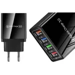 Laptop, Telefoane si Tablete - Telefoane mobile si accesorii - Accesorii Telefoane - Incarcatoare telefoane - Incarcator telefon cu 4 porturi USB 20W QC 3.0+PD, incarcare rapida pentru smartphone, tableta si accesorii mobile negru - Infinity.ro