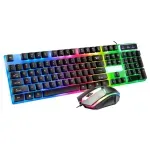 PC, gaming si accesorii - Periferice PC - Tastaturi - Set tastatura si mouse gaming RGB ABYZ 104 taste, USB, ergonomic, rezistent la apa, iluminare colorata, negru - Infinity.ro