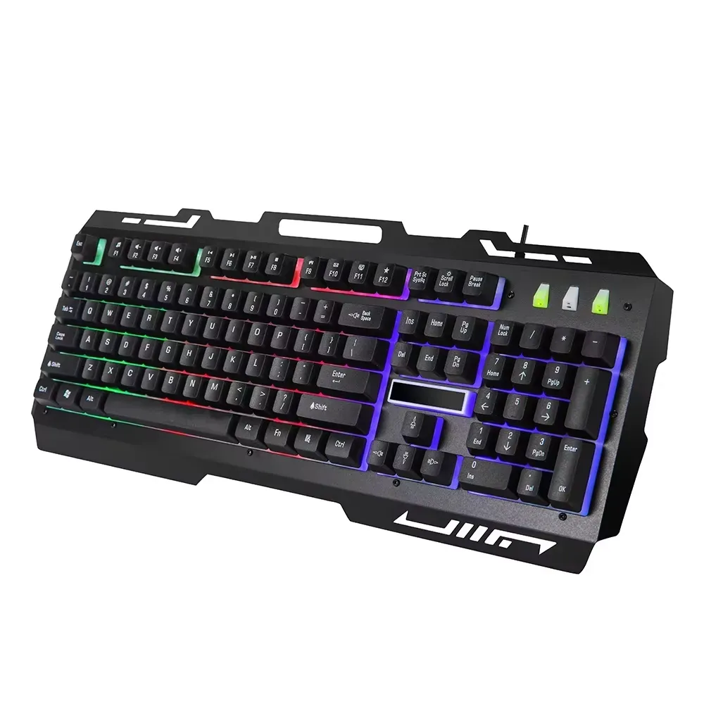 Tastatura mecanica gaming cu fir ABYZ compatibila cu laptop si desktop, design ergonomic, performanta ridicata negru