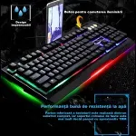 PC, gaming si accesorii - Periferice PC - Tastaturi - Tastatura mecanica gaming cu fir ABYZ compatibila cu laptop si desktop, design ergonomic, performanta ridicata negru - Infinity.ro