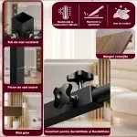 Casa si Gradina - Mobilier - Mese si birouri - Masute de cafea - Masuta laterala tip C cu inaltime ajustabila masuta de cafea compacta din lemn, ideala pentru canapea, colt sau pat alb - Infinity.ro