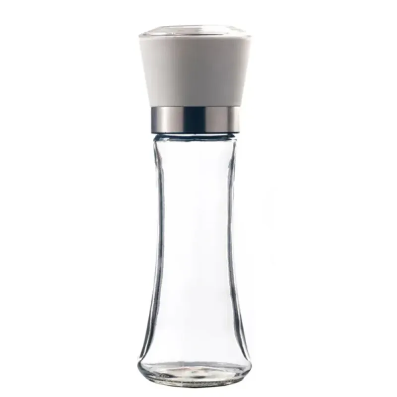 Casa si Gradina - Bucatarie si vesela - Ustensile bucatarie - Rasnite si dozatoare condimente - Rasnita Manuala Sare si Piper ABYZ 180ml – Design Elegant Alb, Reglare Granulatie, 19x6.5cm - Infinity.ro