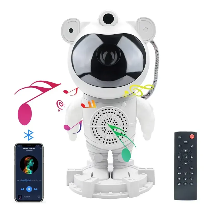 Casa si Gradina - Corpuri si surse de iluminat - Veioze si lampi - Lampi de veghe copii - Lampa de Veghe Astronaut pentru copii Proiector de Stele cu muzica si lumini, design adorabil Alb ABYZ™ - Infinity.ro