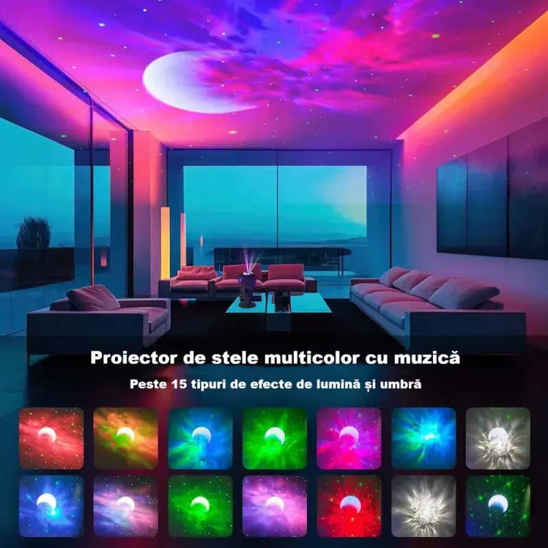 Casa si Gradina - Corpuri si surse de iluminat - Veioze si lampi - Lampi de veghe copii - Lampa de Veghe Astronaut pentru copii Proiector de Stele cu muzica si lumini, design adorabil Alb ABYZ™ - Infinity.ro