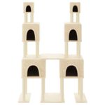 Petshop - Accesorii petshop - Jucarii animale - Ansambluri de joaca - Ansamblu de pisici cu stalpi din funie de sisal, crem, 199 cm - Infinity.ro