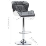 Casa si Gradina - Mobilier - Scaune si fotolii - Scaune - Scaun de bar Gri 44 x 48 x 105,5 cm Piele artificiala - Infinity.ro