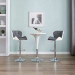 Casa si Gradina - Mobilier - Scaune si fotolii - Scaune - Scaun de bar 2 pcs Gri 44 x 48 x 105,5 cm Piele artificiala - Infinity.ro