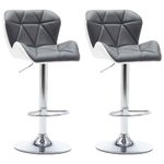 Casa si Gradina - Mobilier - Scaune si fotolii - Scaune - Scaun de bar 2 pcs Gri 44 x 48 x 105,5 cm Piele artificiala - Infinity.ro
