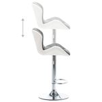 Casa si Gradina - Mobilier - Scaune si fotolii - Scaune - Scaun de bar 2 pcs Gri 44 x 48 x 105,5 cm Piele artificiala - Infinity.ro