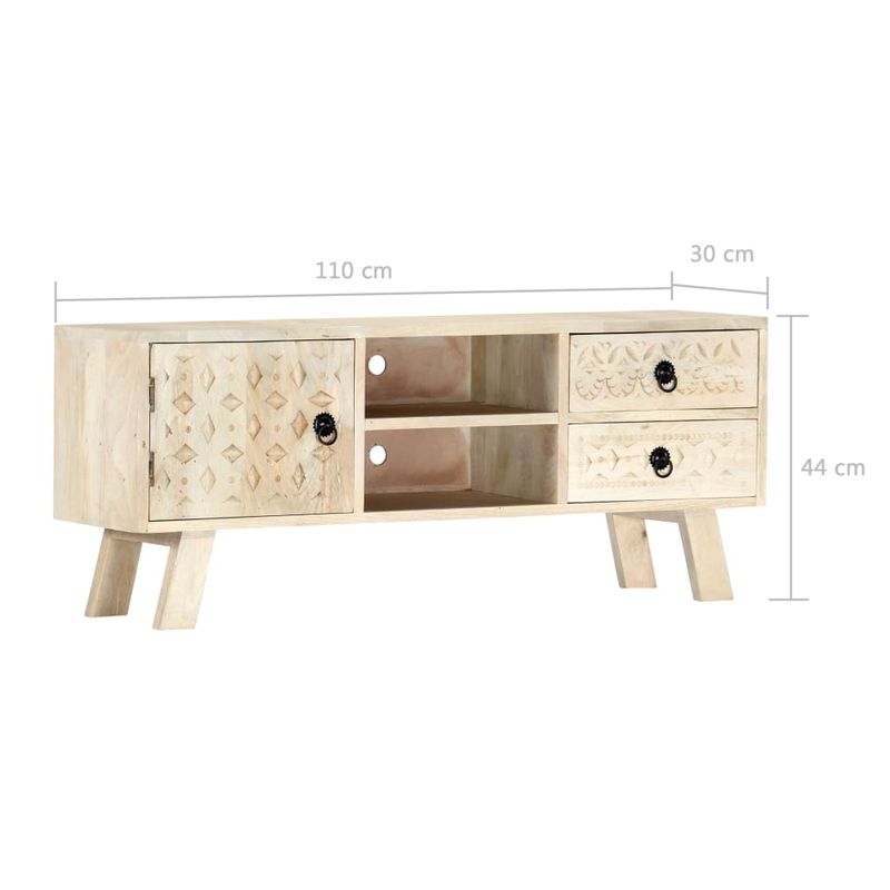 Casa si Gradina - Mobilier - Comode si corpuri - Comode - Comoda TV, 110 x 30 x 44 cm, lemn masiv de mango - Infinity.ro