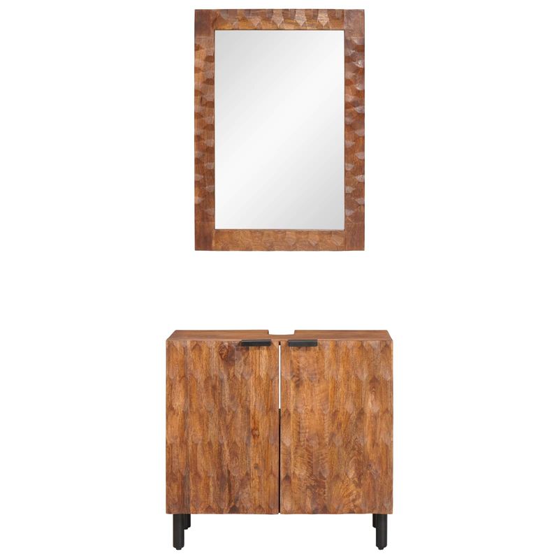 Casa si Gradina - Mobilier - Seturi de mobilier - Seturi baie - Seturi de baie cu usa Maro Acacia Finisat Lemn de mango solid - Infinity.ro