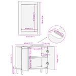 Casa si Gradina - Mobilier - Seturi de mobilier - Seturi baie - Seturi de baie cu usa Maro Acacia Finisat Lemn de mango solid - Infinity.ro