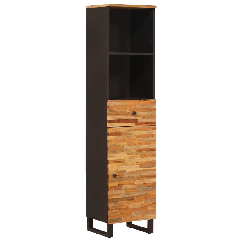 Casa si Gradina - Mobilier - Seturi de mobilier - Seturi baie - Seturi de baie cu sertar cu raft natural Lemn de mango solid - Infinity.ro