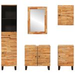 Casa si Gradina - Mobilier - Seturi de mobilier - Seturi baie - Seturi de baie cu sertar cu raft natural Lemn de mango solid - Infinity.ro