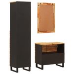 Casa si Gradina - Mobilier - Seturi de mobilier - Seturi baie - Seturi de baie cu sertar cu raft natural Lemn de mango solid - Infinity.ro