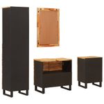 Casa si Gradina - Mobilier - Seturi de mobilier - Seturi baie - Seturi de baie cu sertar cu raft natural Lemn de mango solid - Infinity.ro