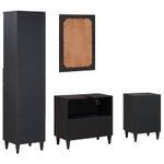 Casa si Gradina - Mobilier - Seturi de mobilier - Seturi baie - Set dulap baie cu sertar Pe perete 4 pcs Lemn de mango solid - Infinity.ro