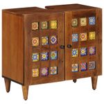 Casa si Gradina - Mobilier - Seturi de mobilier - Seturi baie - Set de mobilier pentru baie 4 pcs castan Lemn de mango solid - Infinity.ro