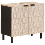 Casa si Gradina - Mobilier - Seturi de mobilier - Seturi baie - Seturi de baie cu sertar Finisaj Alb Spalat Lemn de mango solid - Infinity.ro