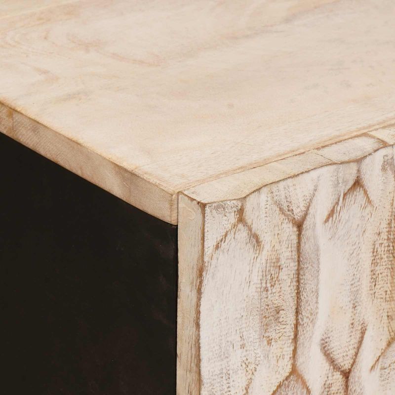 Casa si Gradina - Mobilier - Seturi de mobilier - Seturi baie - Seturi de baie cu sertar Finisaj Alb Spalat Lemn de mango solid - Infinity.ro