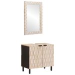 Casa si Gradina - Mobilier - Seturi de mobilier - Seturi baie - Seturi de baie cu usa Finisaj Alb Spalat Lemn de mango solid - Infinity.ro