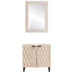 Casa si Gradina - Mobilier - Seturi de mobilier - Seturi baie - Seturi de baie cu usa Finisaj Alb Spalat Lemn de mango solid - Infinity.ro