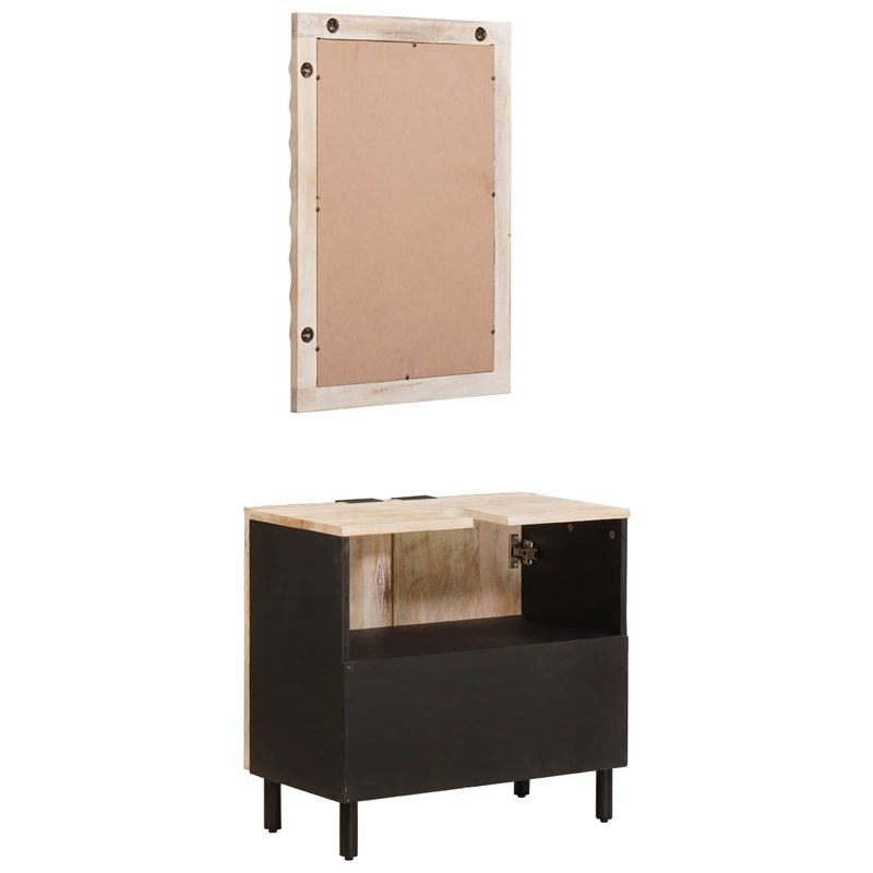 Casa si Gradina - Mobilier - Seturi de mobilier - Seturi baie - Seturi de baie cu usa Finisaj Alb Spalat Lemn de mango solid - Infinity.ro