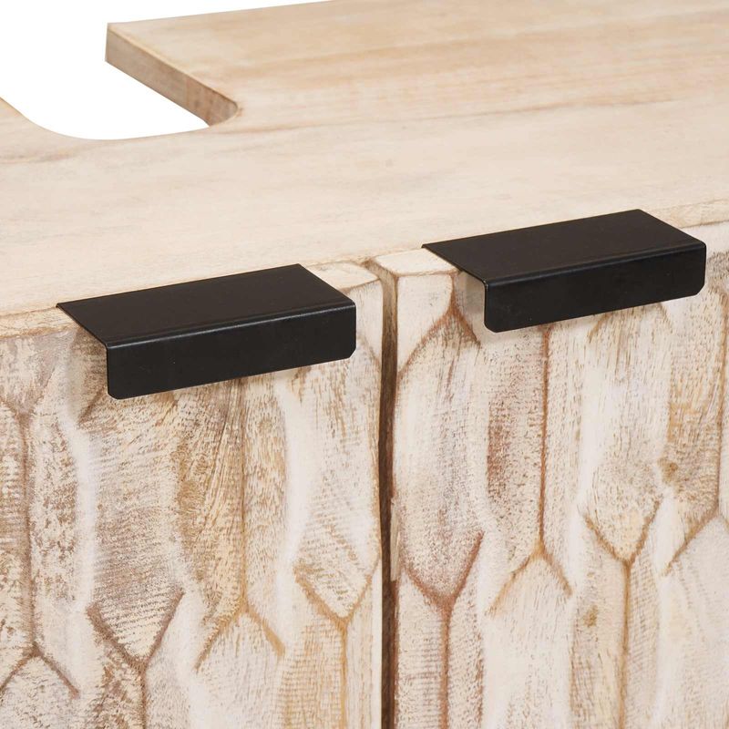 Casa si Gradina - Mobilier - Seturi de mobilier - Seturi baie - Seturi de baie cu usa Finisaj Alb Spalat Lemn de mango solid - Infinity.ro