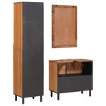 Casa si Gradina - Mobilier - Seturi de mobilier - Seturi baie - Seturi de baie cu raft Maro Acacia Finisat Lemn de mango solid - Infinity.ro