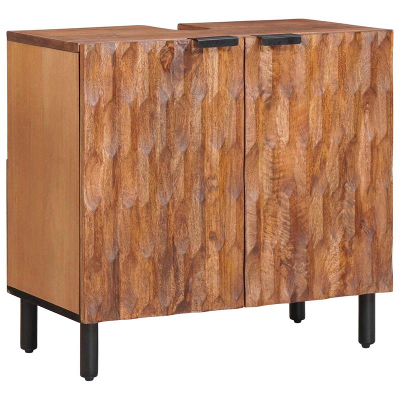 Casa si Gradina - Mobilier - Seturi de mobilier - Seturi baie - Seturi de baie cu raft Maro Acacia Finisat Lemn de mango solid - Infinity.ro