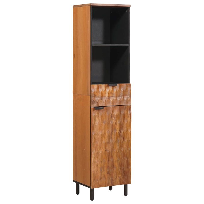 Casa si Gradina - Mobilier - Seturi de mobilier - Seturi baie - Seturi de baie cu raft Maro Acacia Finisat Lemn de mango solid - Infinity.ro