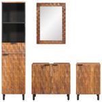 Casa si Gradina - Mobilier - Seturi de mobilier - Seturi baie - Seturi de baie cu raft Maro Acacia Finisat Lemn de mango solid - Infinity.ro