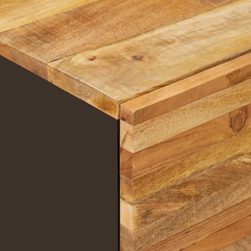 Casa si Gradina - Mobilier - Seturi de mobilier - Seturi baie - Seturi de baie cu depozitare cu usa natural Lemn de mango solid - Infinity.ro