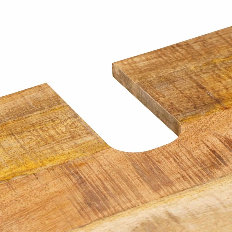Casa si Gradina - Mobilier - Seturi de mobilier - Seturi baie - Seturi de baie cu depozitare cu usa natural Lemn de mango solid - Infinity.ro