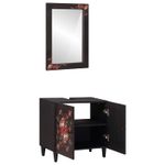 Casa si Gradina - Mobilier - Seturi de mobilier - Seturi baie - Set dulap baie Pe perete cu usa 2 pcs Lemn de mango solid - Infinity.ro