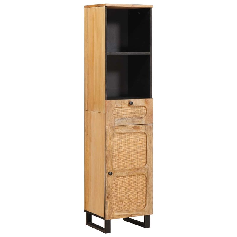 Casa si Gradina - Mobilier - Seturi de mobilier - Seturi baie - Seturi de baie cu sertar cu raft natural Lemn de mango solid - Infinity.ro