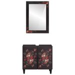 Casa si Gradina - Mobilier - Seturi de mobilier - Seturi baie - Set dulap baie Pe perete cu usa 2 pcs Lemn de mango solid - Infinity.ro