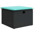 Casa si Gradina - Gradina si terasa - Mobilier exterior - Seturi mobila gradina - Set mobilier de gradina cu perne, 4 piese, negru, poliratan - Infinity.ro