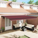 Casa si Gradina - Gradina si terasa - Umbrele si pavilioane - Pavilioane - Cortina Retractabila Burgundy 500 × 300 cm Poliester si metal - Infinity.ro