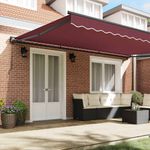 Casa si Gradina - Gradina si terasa - Umbrele si pavilioane - Pavilioane - Cortina Retractabila Burgundy 500 × 300 cm Poliester si metal - Infinity.ro