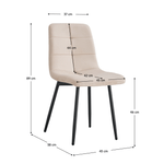 Casa si Gradina - Mobilier - Scaune si fotolii - Scaune - Scaun dining, material bej Velvet / metal, DAMIA TIP 1 - Infinity.ro