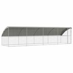 Petshop - Accesorii petshop - Culcusuri si custi - Custi interior si exterior - Cusca pentru caini 4 pcs Argintiu 8 x 2 x 2 m Otel - Infinity.ro