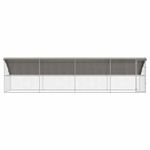 Petshop - Accesorii petshop - Culcusuri si custi - Custi interior si exterior - Cusca pentru caini 4 pcs Argintiu 8 x 2 x 2 m Otel - Infinity.ro