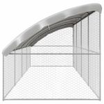 Petshop - Accesorii petshop - Culcusuri si custi - Custi interior si exterior - Cusca pentru caini 4 pcs Argintiu 8 x 2 x 2 m Otel - Infinity.ro