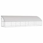 Petshop - Accesorii petshop - Culcusuri si custi - Custi interior si exterior - Cusca pentru caini 4 pcs Argintiu 8 x 2 x 2 m Otel - Infinity.ro