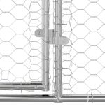 Petshop - Accesorii petshop - Culcusuri si custi - Custi interior si exterior - Cusca pentru caini 4 pcs Argintiu 8 x 2 x 2 m Otel - Infinity.ro