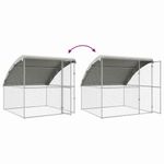 Petshop - Accesorii petshop - Culcusuri si custi - Custi interior si exterior - Cusca pentru caini 4 pcs Argintiu 8 x 2 x 2 m Otel - Infinity.ro