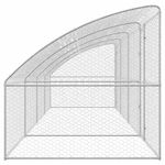 Petshop - Accesorii petshop - Culcusuri si custi - Custi interior si exterior - Cusca pentru caini 4 pcs Argintiu 8 x 2 x 2 m Otel - Infinity.ro