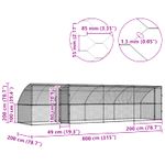 Petshop - Accesorii petshop - Culcusuri si custi - Custi interior si exterior - Cusca pentru caini 4 pcs Argintiu 8 x 2 x 2 m Otel - Infinity.ro